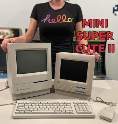 MACINTOSH MINI SUPER CUTE II, 80% SCALE MAC 3D PRINTED KIT  FOR RASPBERRY PI 4/5