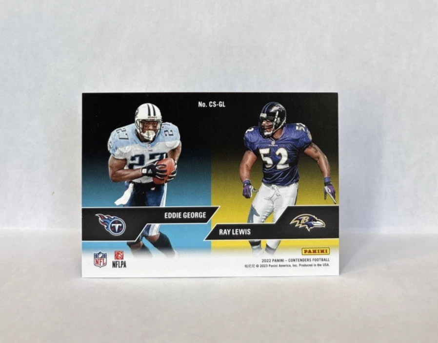 2022 PANINI CONTENDERS #CS-GL EDDIE GEORGE / RAY LEWIS CONTENDERS SERIES - Image 2 of 2