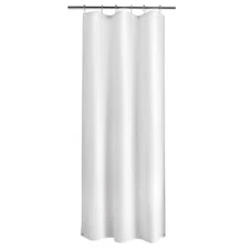 Small Stall Shower Curtain Liner Washable 36 x 72 Inches White Fabric Stall NEW