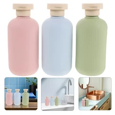 3 PCS Shampoo Travel Container Refillable Bottles Plastic Emulsion Dispenser