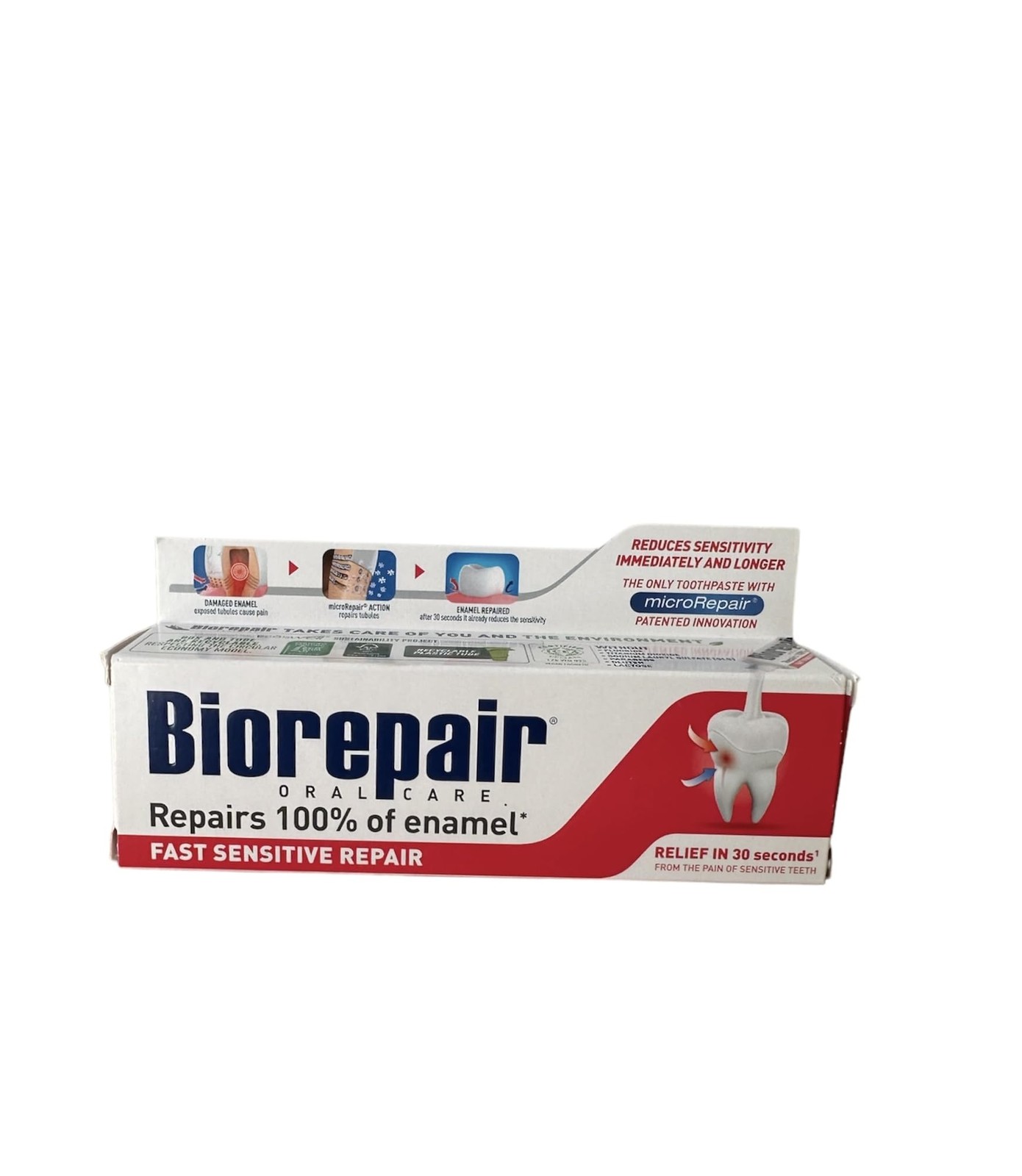 biorepair fast sensitive toothpaste 75ml (pack of two) 75 ml (Pack 2)