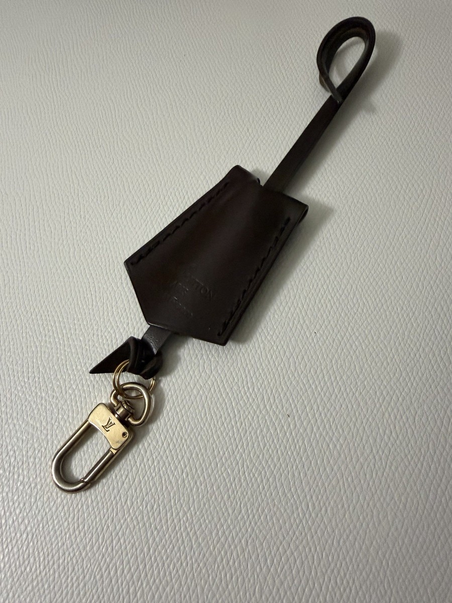 Louis Vuitton Clochette Key bell Damier Ebene Leather Tag w/ LV