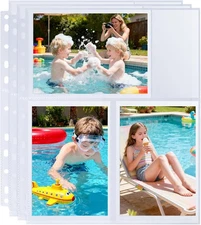 30 Pack 4x6 Photo Album Refill Pages for 3 Ring 30 Pack, 