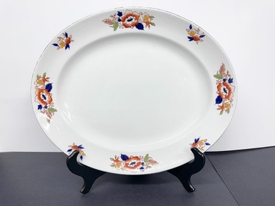 Antique Derby Burgess & Leigh Burleigh Pottery 16'' Oval Serving Platter, England