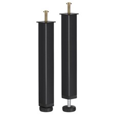 2pcs Adjustable Height Bed Frame Support Legs 250mm-270mm/9.8"-10.6" Black