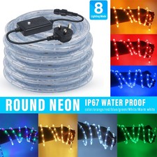 LED Rope Tube Lights Waterproof Outdoor Xmas Garden 8 Modes Lighting Decorations