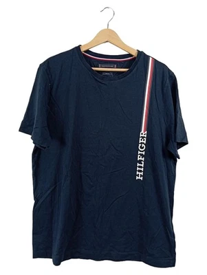 Tommy Hilfiger T-shirt Homme Bleu Rayures Coton (EU 52, INT XL) - Photo 1/3