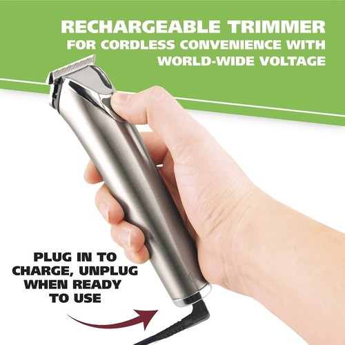 Wahl 9818A Stainless Steel Cordless Beard Trimmer – All-In-One Lithium-Ion - Picture 6 of 14