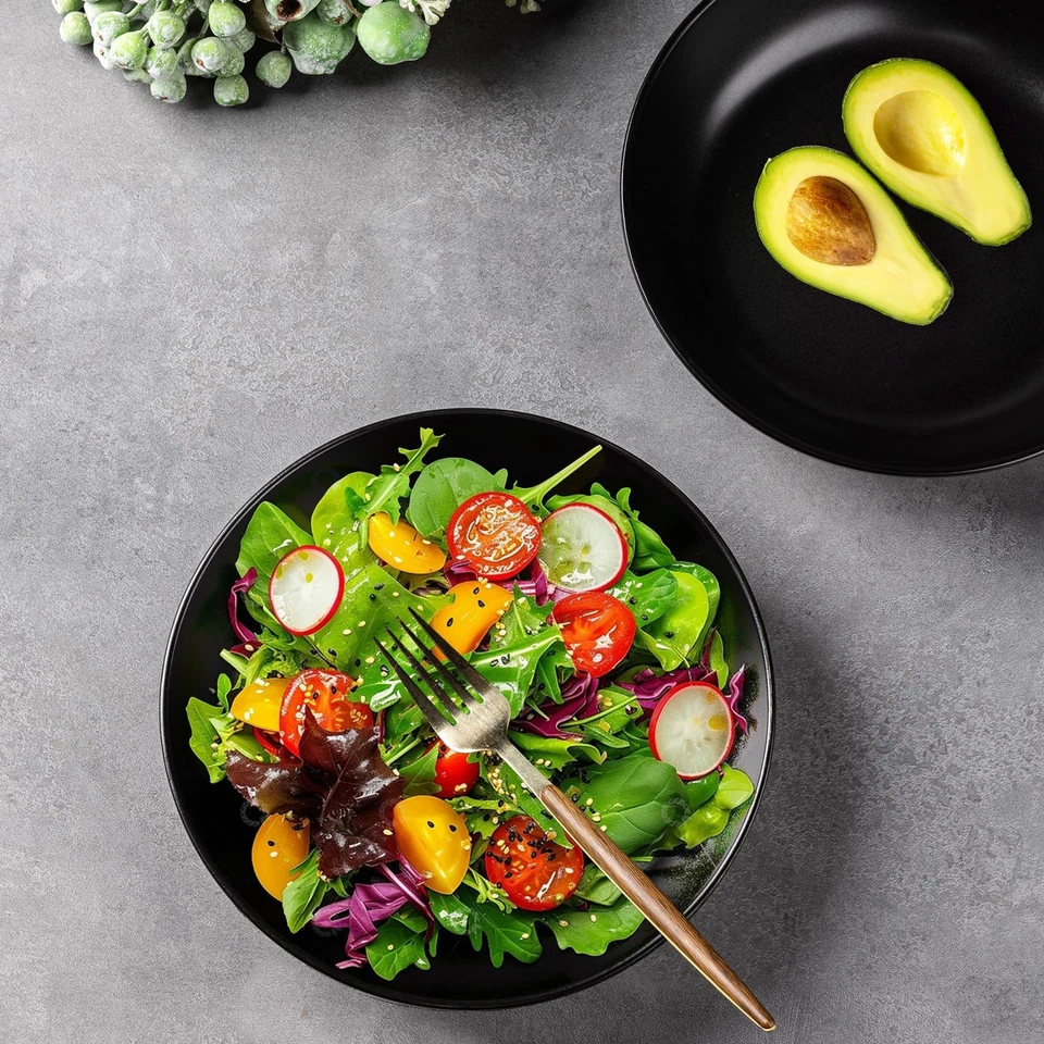 8.5 Inch Stoneware Pasta Bowls, 32oz Large Bowls Set of 6 for Kitchen, Wide B... - Image 4 of 4