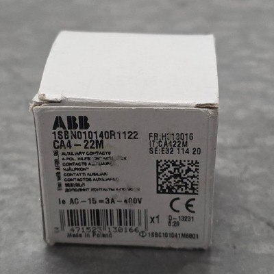 New 1pc ABB CA4-22M Auxiliary Contact Block 1SBN010140R1122