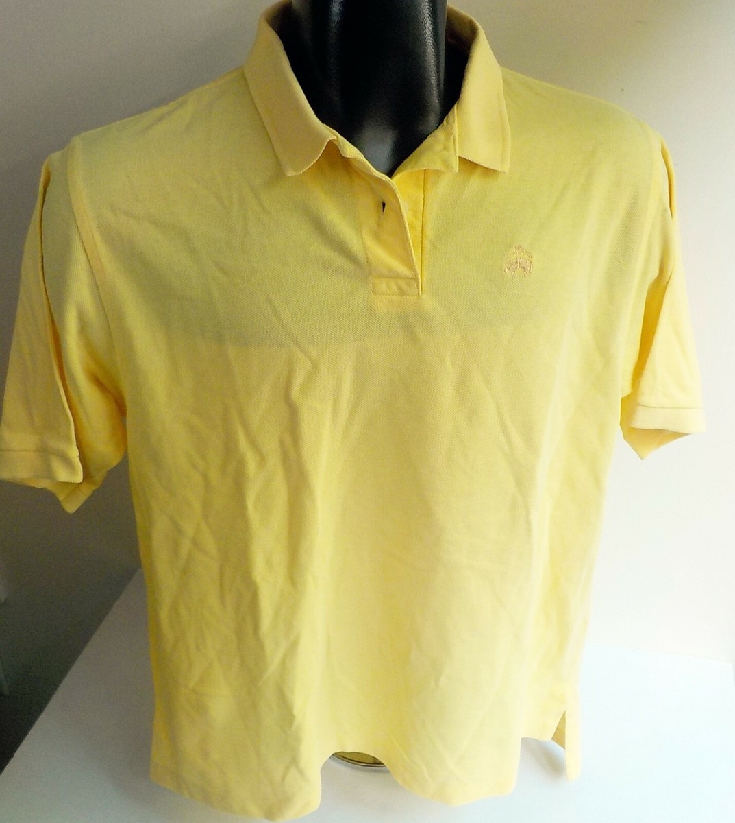 BROOKS BROTHERS Golden Fleece SS Polo Shirt Yellow SZ L 100