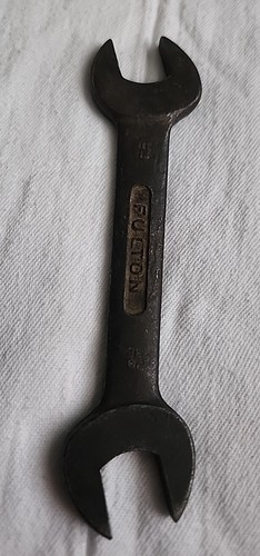 Vintage Fulton 11/16 x 19/32 Double Open End Wrench USA