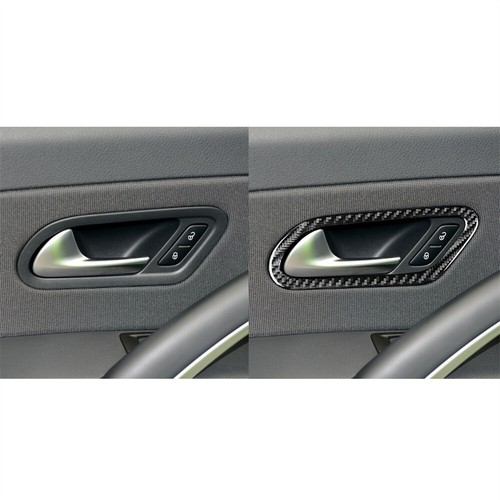 2×Carbon Fiber Interior Door Handle Ring Trim For Volkswagen VW Scirocco 2009-16 - Picture 5 of 15