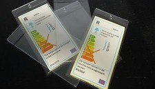 Energielabel-Preish&uuml;llen Sichth&uuml;llen Preistaschen, PVC Steckh&uuml;llen, 100 St&uuml;ck