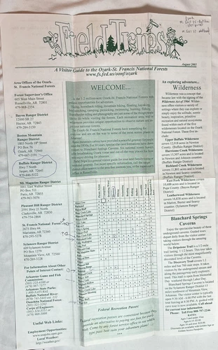 St. Francis National Forest Field Trip Guide Travel Memorabilia Adventure Map