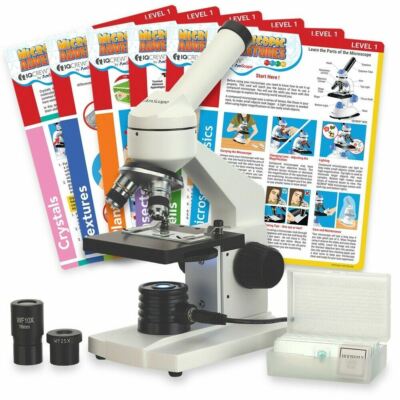 AmScope 40X-1000X Studenten Compound-Mikroskop Mit Experimentkarten