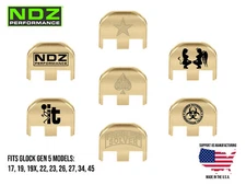 NDZ Glock 17 19 Gen 5 Rear Slide Cover Plate Brass - Engraved Popular Images