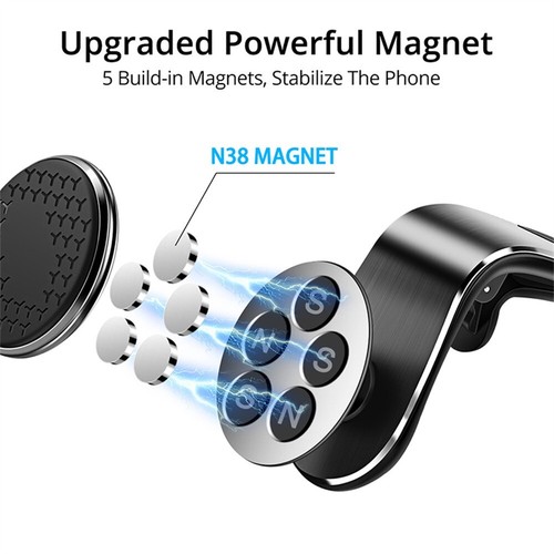 Support de téléphone magnétique pour voiture, support GPS - Afbeelding 8 van 13