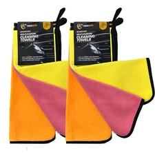 TrexNYC Microfiber Cleaning Towels, Soft & Durable Cleaning Towel, 3 Ct, 2 Packs