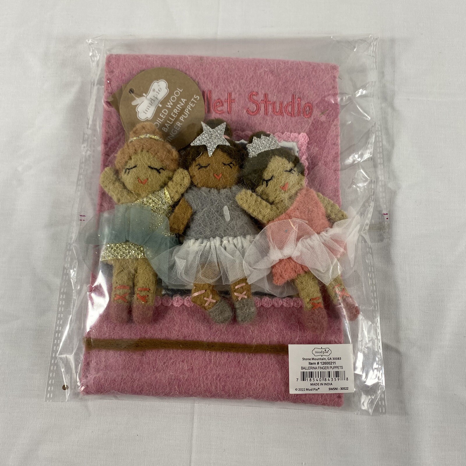 Mud Pie My Ballerina Studio Finger Puppets Ballet Studio Tres Bailarinas NUEVO