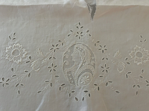 Vintage Embroidered Textiles AS IS Handwork for Crafts or Repurpose Lot of 6 - Picture 4 of 15