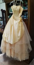 Mori Lee Beaded Silk Formal Quinceanera Dress Ball Gown Prom Pageant cruise  5/6