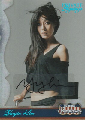 2007 Panini Americana Insert Yunjin Kim Autograph Private Signings Lost 91 /400