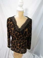 NWT BiBi leopard print sweater size L