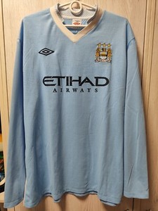 Maillot Manchester City 2011 Domicile Adebayor #9 - Umbro Taille 40, Occasion, Manches Longues