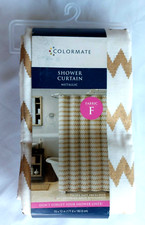 Colormate Metallic Gold Shower Curtain 70 x 72 in.