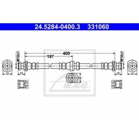 ATE Bremsschlauch Vorne FüR Mitsubishi Pajero Sport I II 24.5284-0400.3
