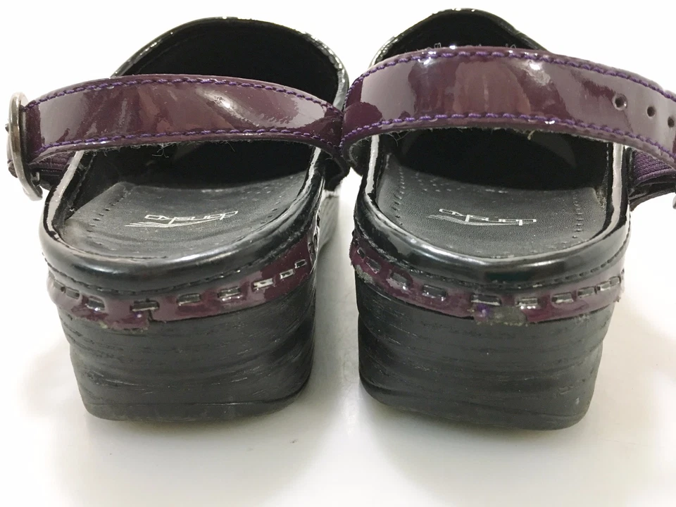 Zapatos zuecos de charol púrpura Dansko Kids 12.5 - 13US 30EU Foto 4 de 4