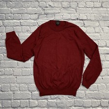 J Crew Sweater Men s SMALL M Red 100 Merino Wool Preppy Dark Academic Read
