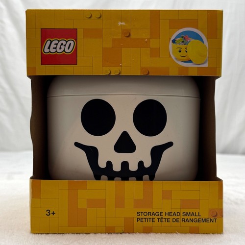 LEGO Skeleton Head Storage Head Small White Black