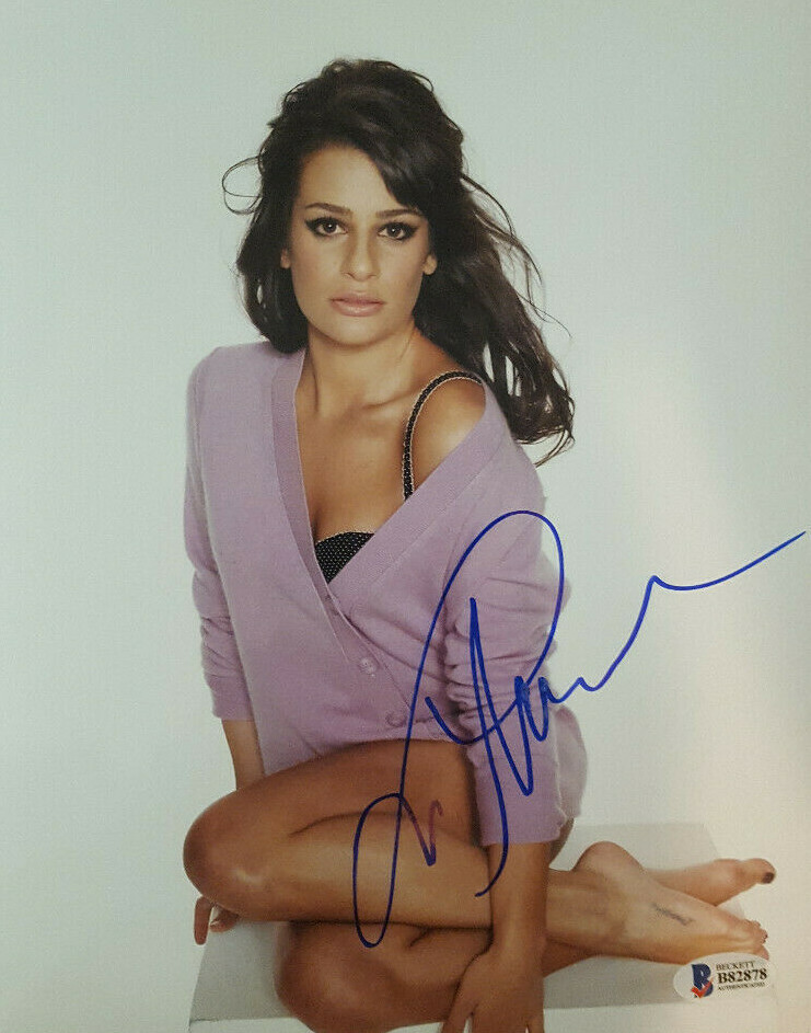 LEA MICHELE signed 8x10 PHOTO w/ BAS COA | eBay