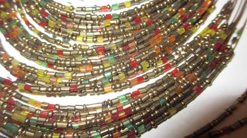 Native American Multi-colored Beads Multi Layered Handmade Necklace & Earrings - Picture 6 of 9
