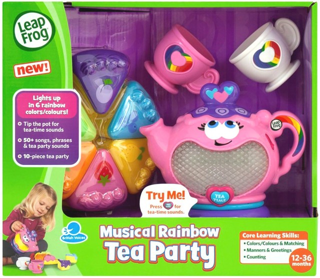 LeapFrog Musical Rainbow Tea Party Teapot Toy 50 Phrases Light & Sounds