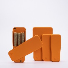 Pre-Rolls Case, Magnetic Cigarette Crush Proof Holder for Cones, Orange Medium