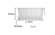 Plastic Clear Fridge Pharmacy Home Racks Storage Container Caddy Tidy Organiser