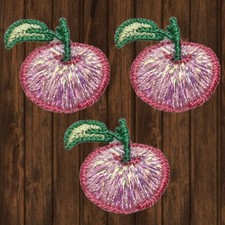 Apple Embroidered Patch   3-Pack Iron On
