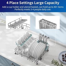 AIRMSEN Portable Countertop Dishwasher, 5-Liter Built-in Water Tank, AE-TDQR03 5