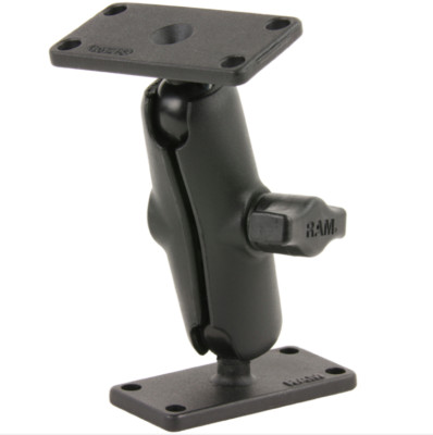 RAM-B-102U-153 RAM Mounts Double Ball Mount with Two 1.5'' x 3'' Plates AUTH DLR