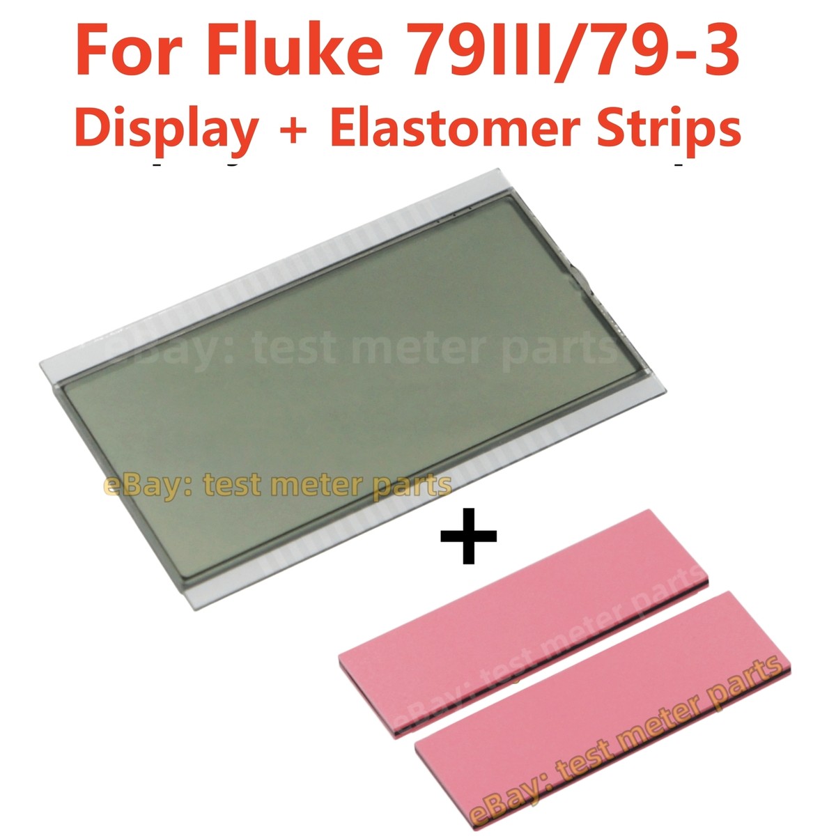 Écran LCD De Remplacement Pour Multimètre Fluke 85 – Avec Bandes Conductrices, Neuf