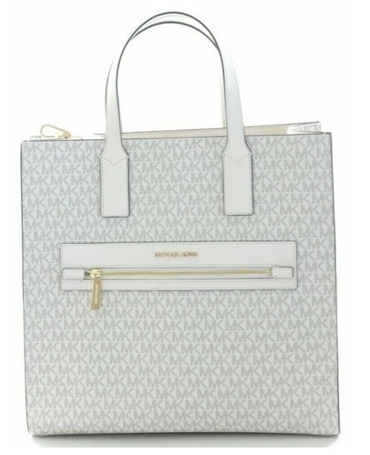 Michael Kors Kenly LARGE NS Tote Satchel Schultertasche schwarz/creme 498,00 $ - Bild 2 von 23