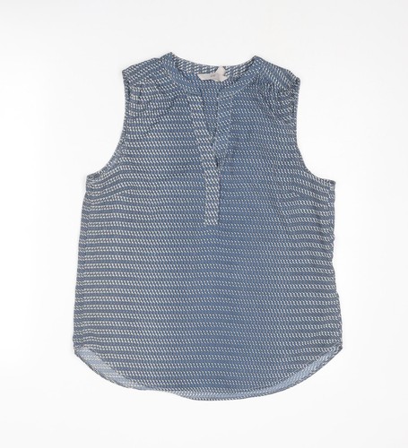 H&M Womens Blue Polyester Blend Blouse Size 8