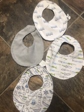 baby boy bibs set of 4 Small Neck Bib Set Baby Boy