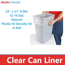 Garbage Bags Office Household Storage Clear Roll Disposbale Trash 12-16 Gallon