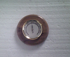 Edles  1950er Nu&szlig; Baum Bimetall Thermometer, Durchm. 10,5 cm, D-Fertigung