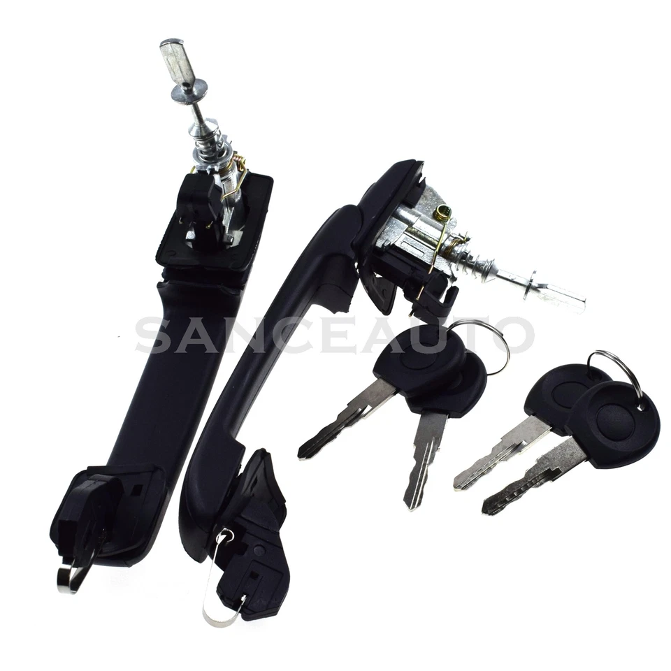 For VW Golf Jetta Mk3 III VR6 Front LH RH Outer Door Handles W/ Keys 1H0837207 — 第 2/4 张图片