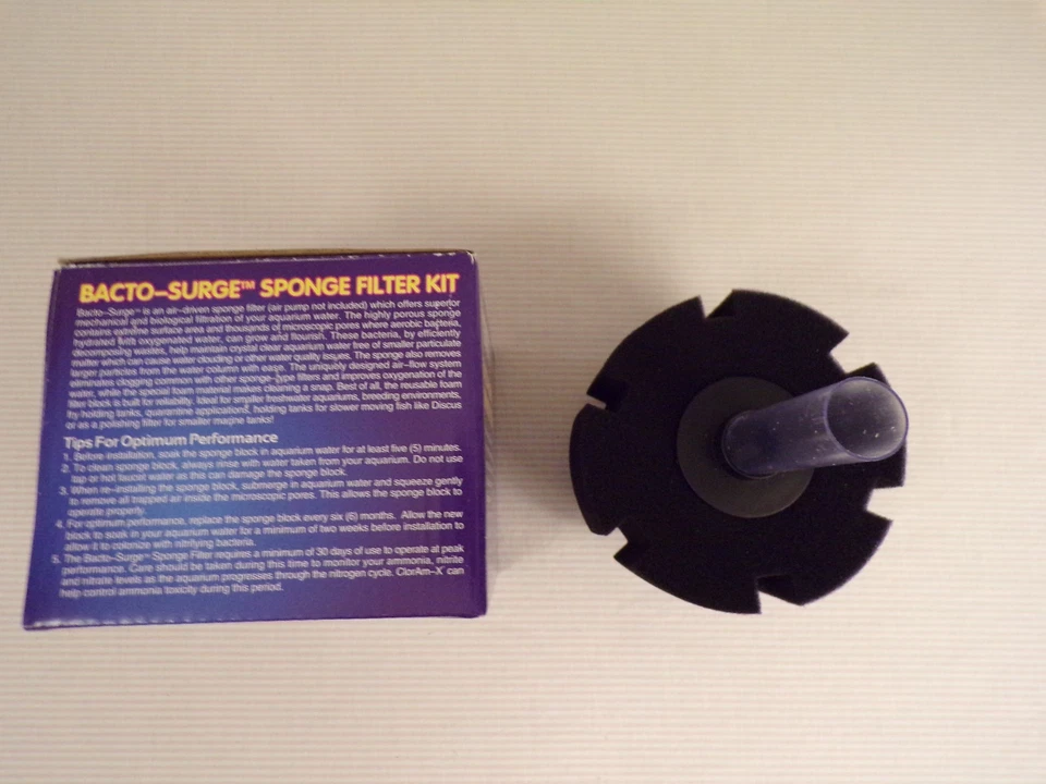 Hikari Acuario Bacto-surge Poro Fino 40 Gal Esponja Acuario Filtro Camarones Alevines Foto 2 de 3